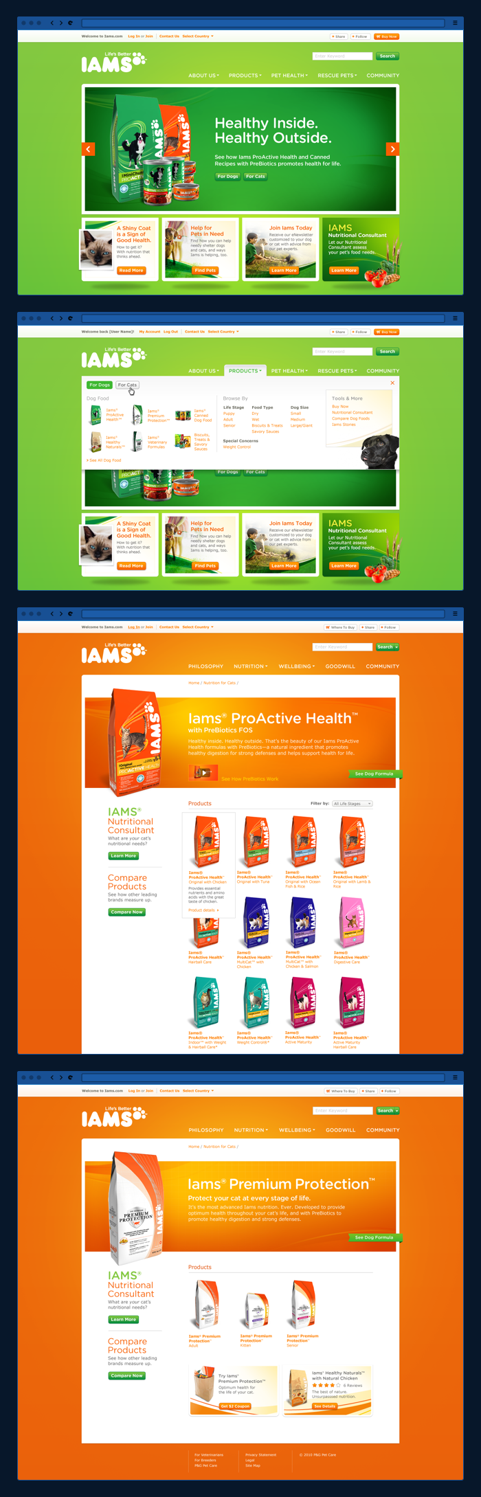 Iams.com redesign